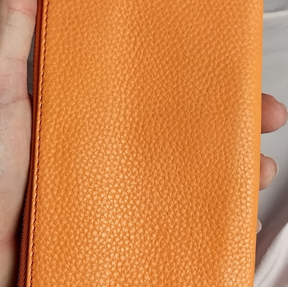 Vtg Fossil Women's Pebbles Leather Pink/Salmon Leather Wallet - Picture 15 of 16